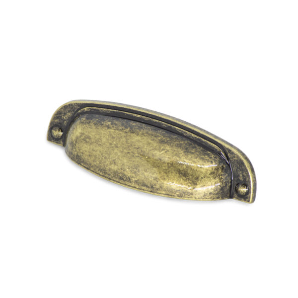 Puxador 2773 Quebec Ouro Velho Tamboreado 96mm