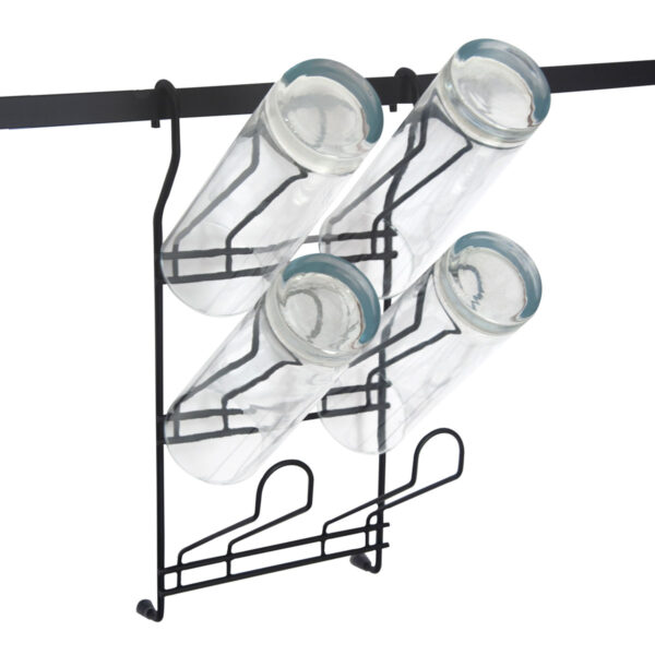 Suporte p/ Copos Preto b/ Barra 2456 145x310x135mm