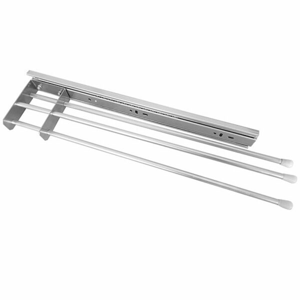 Porta Pano Triplo Aluminio c/ Trilho 7613 110x45x435mm