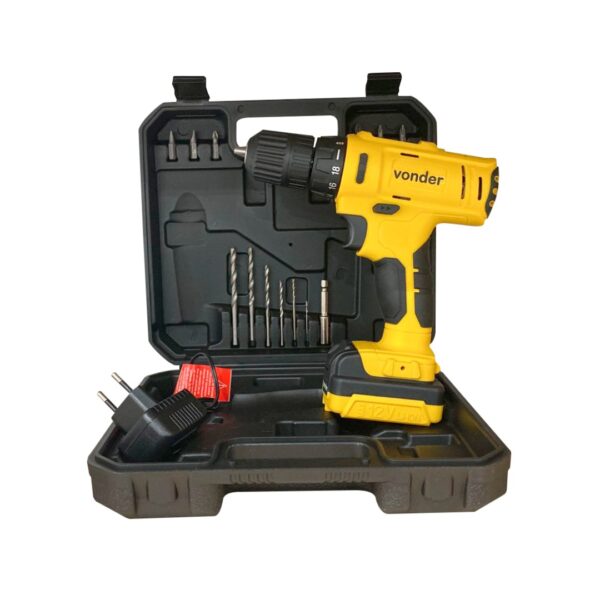 Parafusadeira/Furadeira Bat 12V PFV120 Bivolt Vonder c/Malete