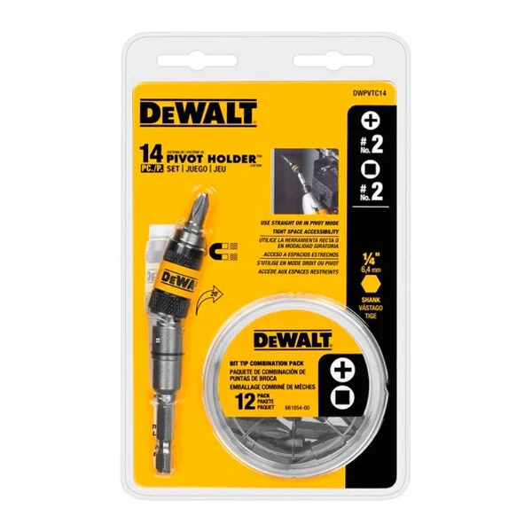 Adaptador Angular p Parafusadeira com 14 pcs - DWPVTC14