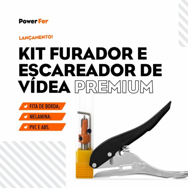 Kit Alicate Perfurador de Furo 8mm com Escariador 2,5x8mm