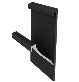 Perfil Puxador RM-213 Preto 15mm p/ Acab C/3M